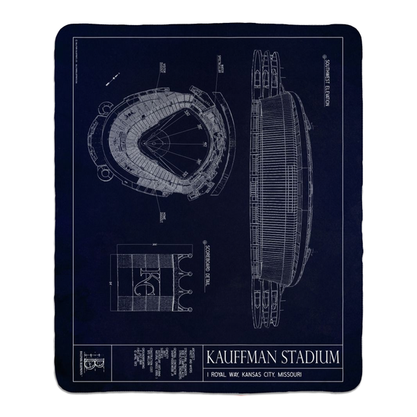 Kauffman Stadium Fleece Sherpa Blanket