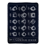 Ballparks of the National League Fleece Sherpa Blankets - Updated 2023