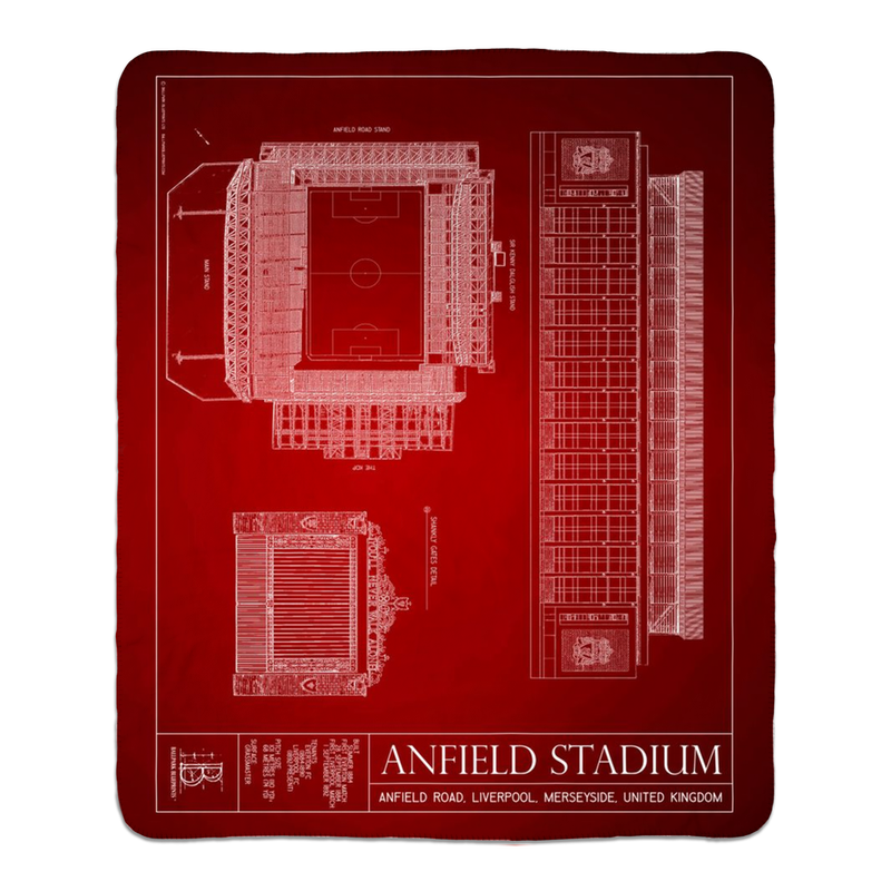 Anfield Fleece Sherpa Blanket (Red)