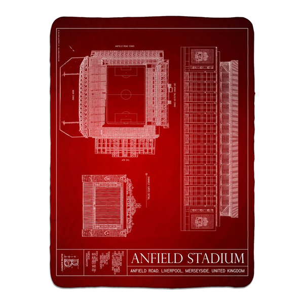 Anfield Fleece Sherpa Blanket (Red)