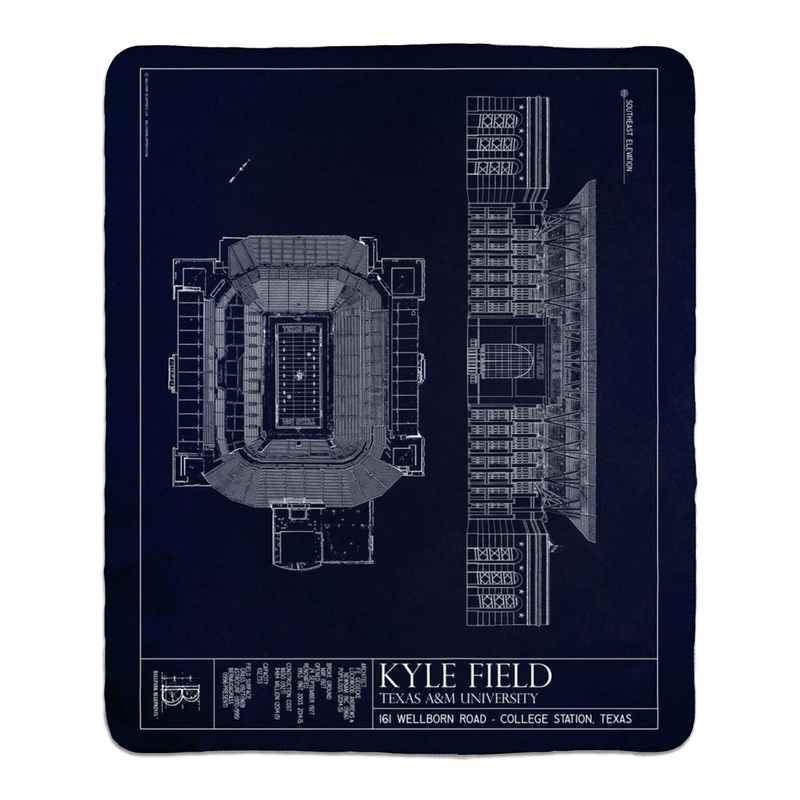 Kyle Field - Texas A&M - Fleece Sherpa Blankets