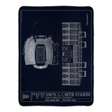 Amon Carter Stadium TCU Fleece Sherpa Blanket