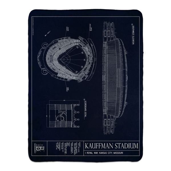 Kauffman Stadium Fleece Sherpa Blanket