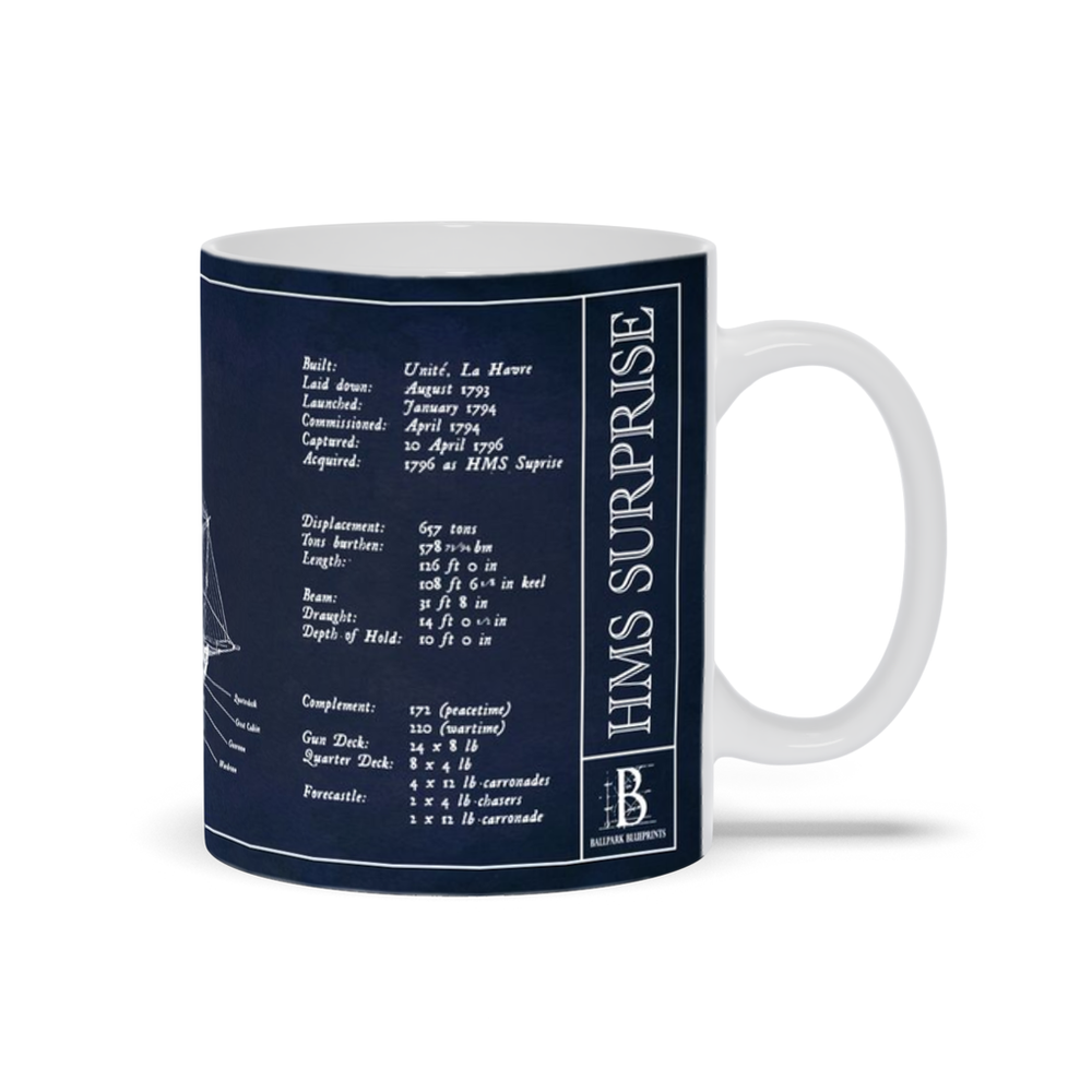 HMS Surprise Ceramic Mugs – Ballpark Blueprints