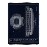 Beaver Stadium Fleece Sherpa Blanket