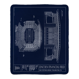 Lincoln Financial Field Fleece Sherpa Blanket