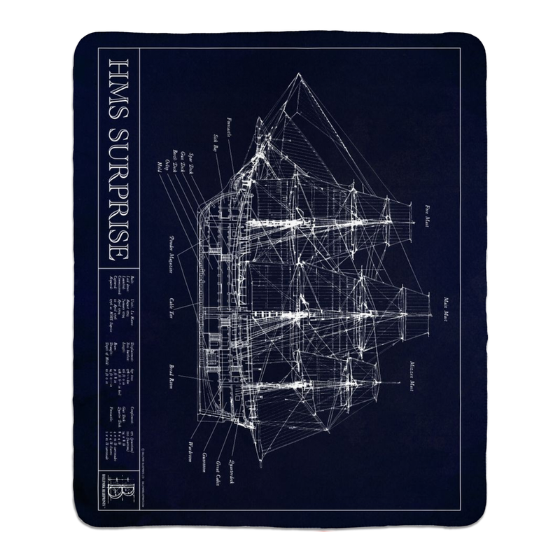 HMS Surprise Fleece Sherpa Blankets