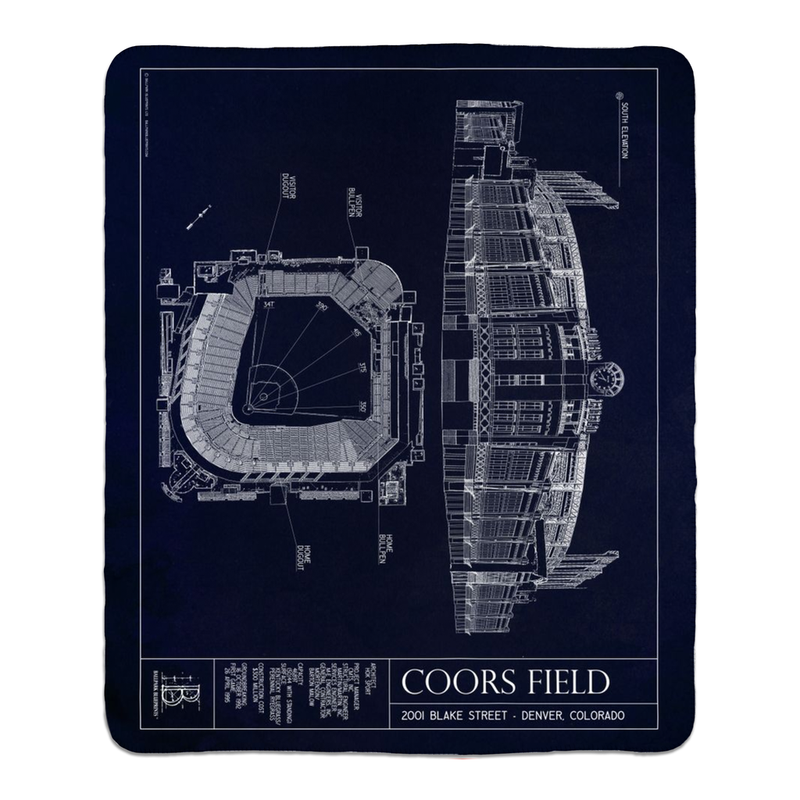 Coors Field Fleece Sherpa Blanket