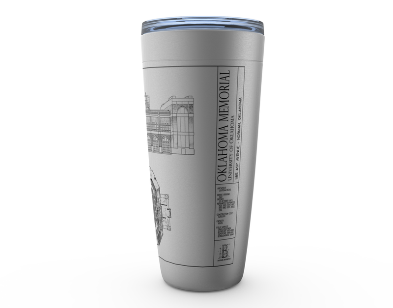 Oklahoma Memorial Stadium Stainless Steel Travel Mug