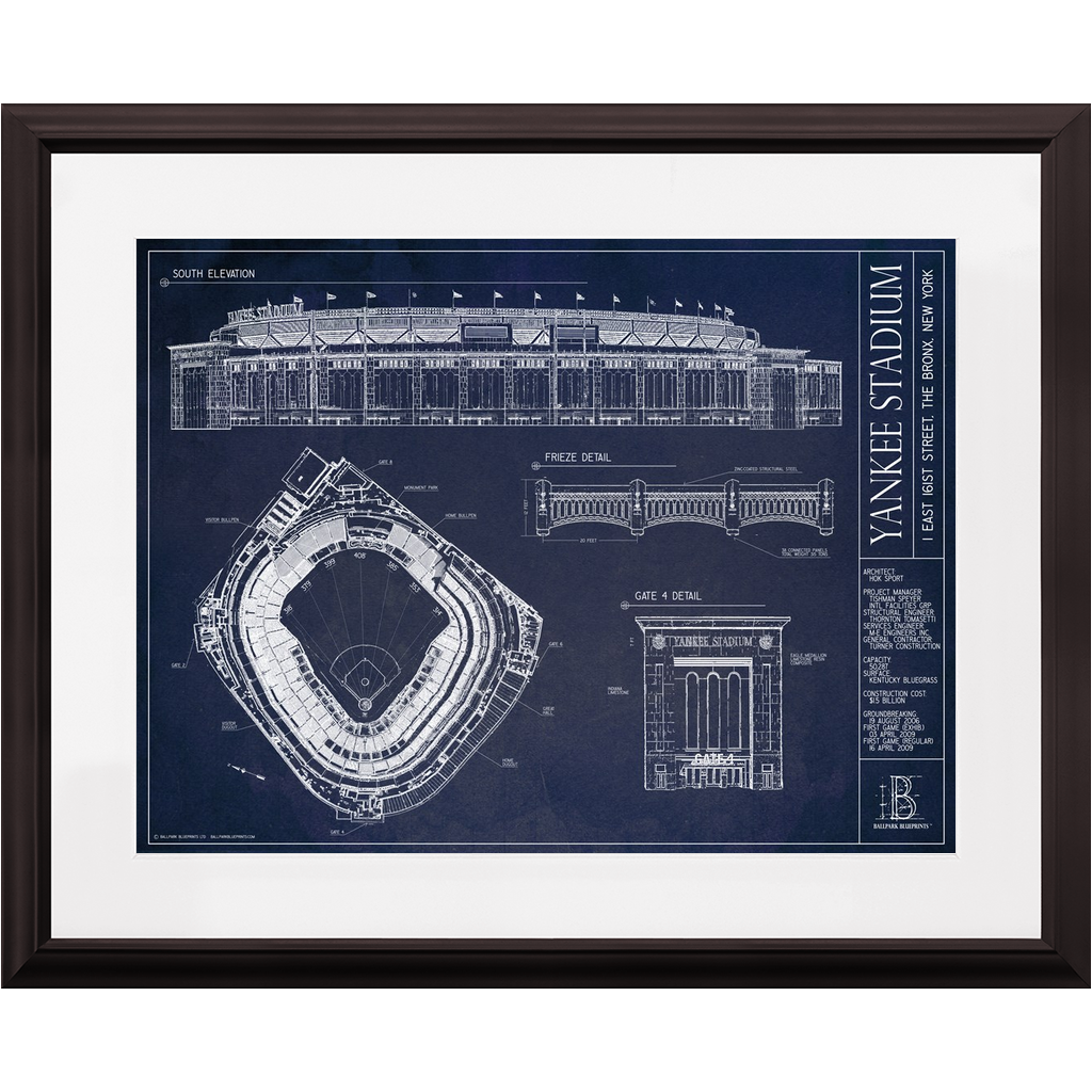  Ballpark Blueprints Yankee Stadium : Sports & Outdoors