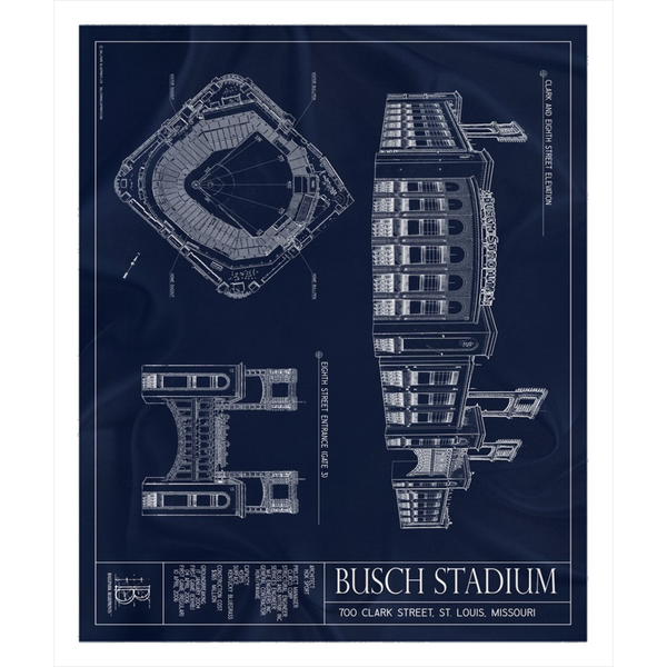 Busch Stadium Fleece Sherpa Blanket