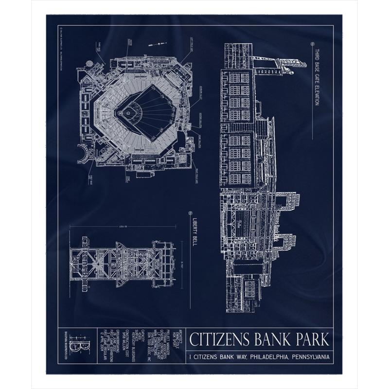 Citizens Bank Park Fleece Sherpa Blanket