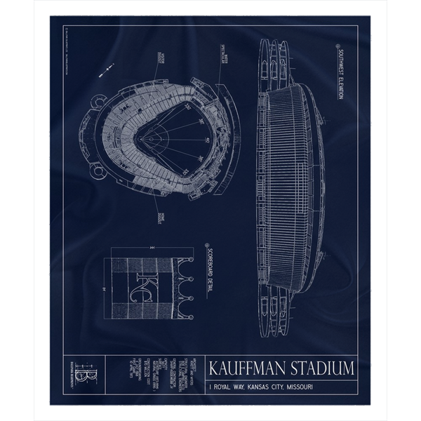 Kauffman Stadium Fleece Sherpa Blanket
