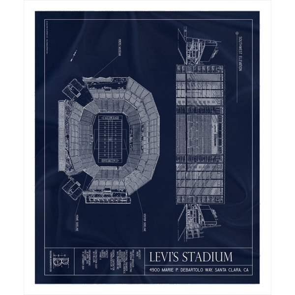 Levi's Stadium Fleece Sherpa Blanket