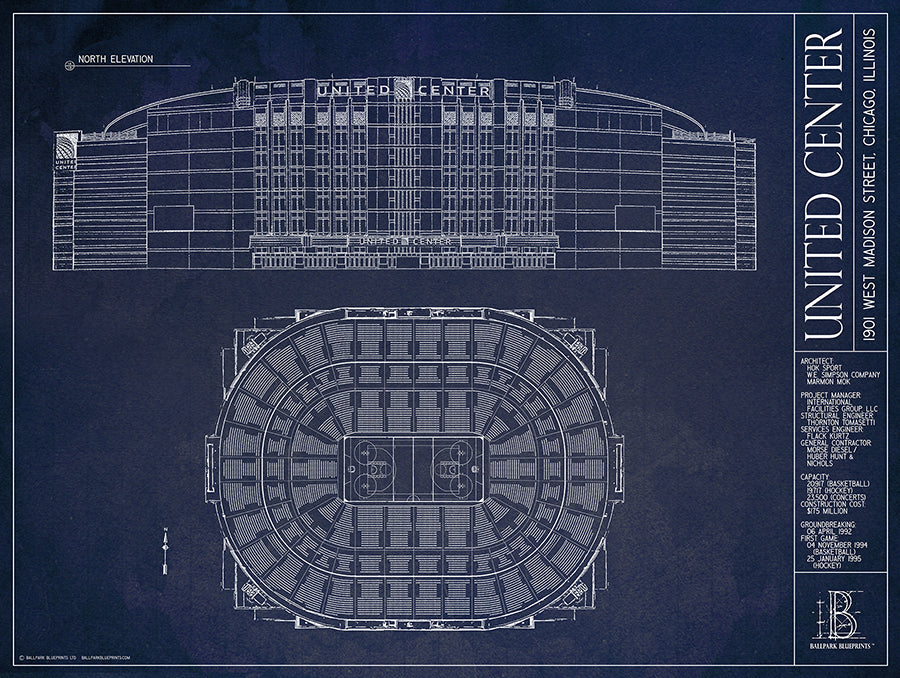 United Center Map - Stadium - Chicago, Illinois, USA