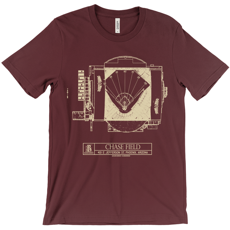 Arizona Diamondbacks - Chase Field (Red) Team Colors T-shirt – Ballpark  Blueprints