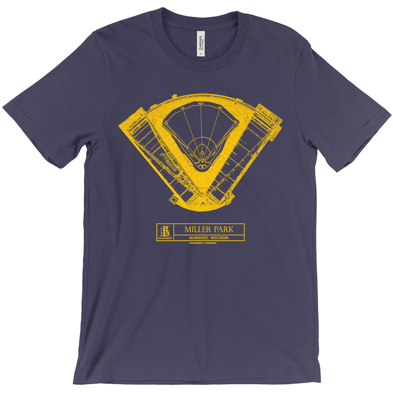 Milwaukee Brewers - Miller Park (Navy) Team Colors T-shirt