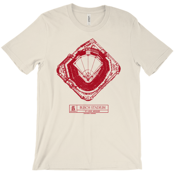 St. Louis Cardinals - Busch Stadium (White) Team Colors T-shirt