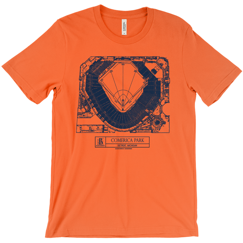 Detroit Tigers - Comerica Park (Orange) Team Colors T-Shirt