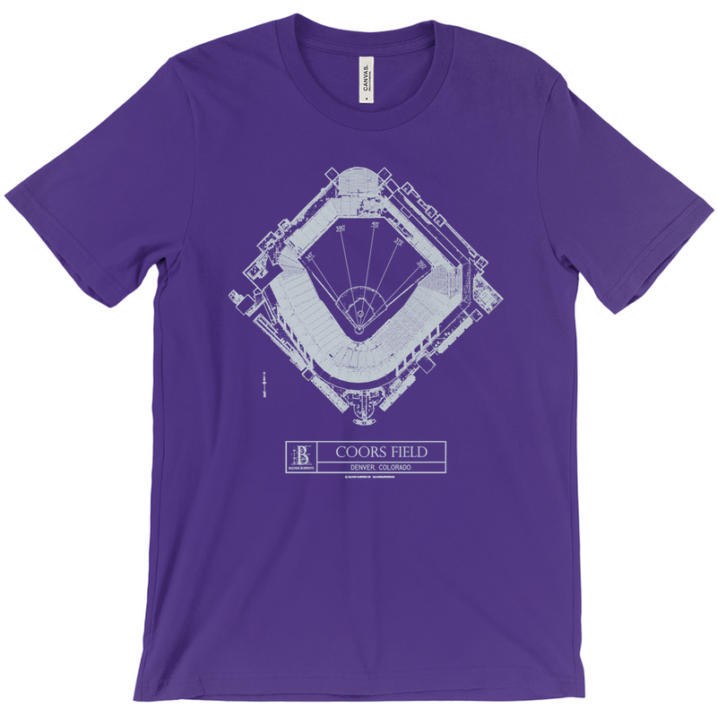 Colorado Rockies - Coors Field (Purple) Team Colors T-Shirt