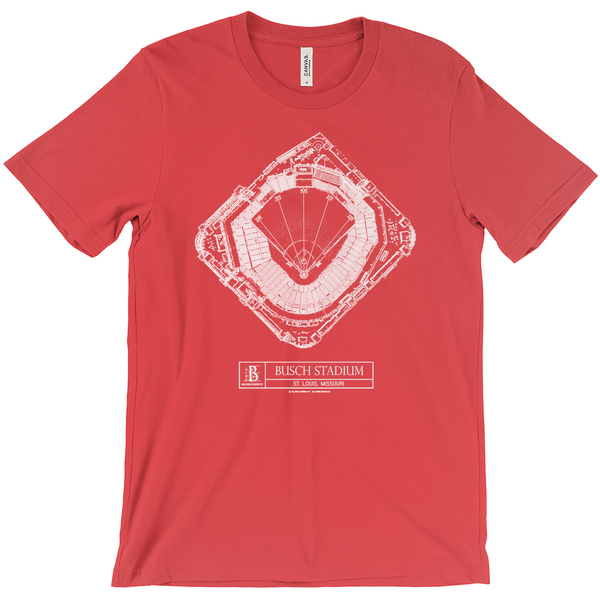 St. Louis Cardinals - Busch Stadium (Red) Team Colors T-shirt