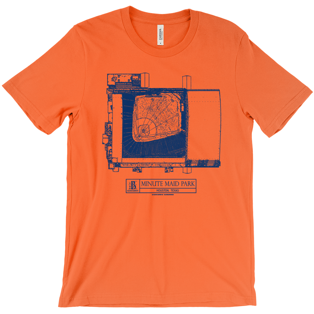 Houston Astros - Minute Maid Park (Orange) Team Colors T-Shirt – Ballpark  Blueprints