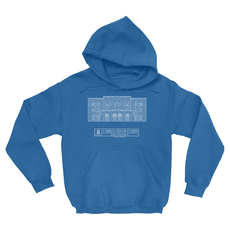 Duke University Cameron Indoor Stadium Elevation View Hoodie