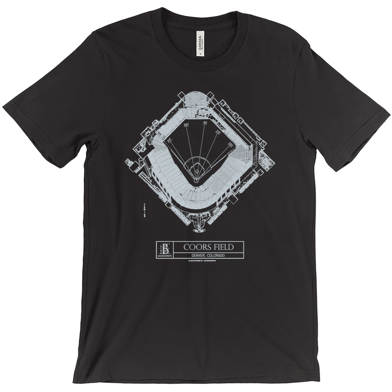 Colorado Rockies - Coors Field (Black) Team Colors T-Shirt