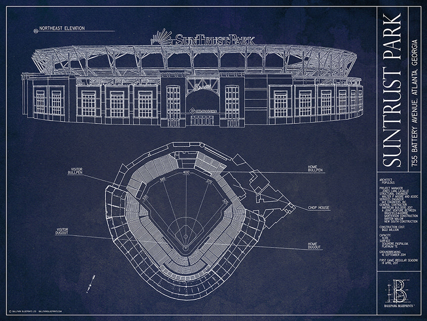 Truist Park Sketch Art Braves Stadium Sketch Art Atlanta -  Canada