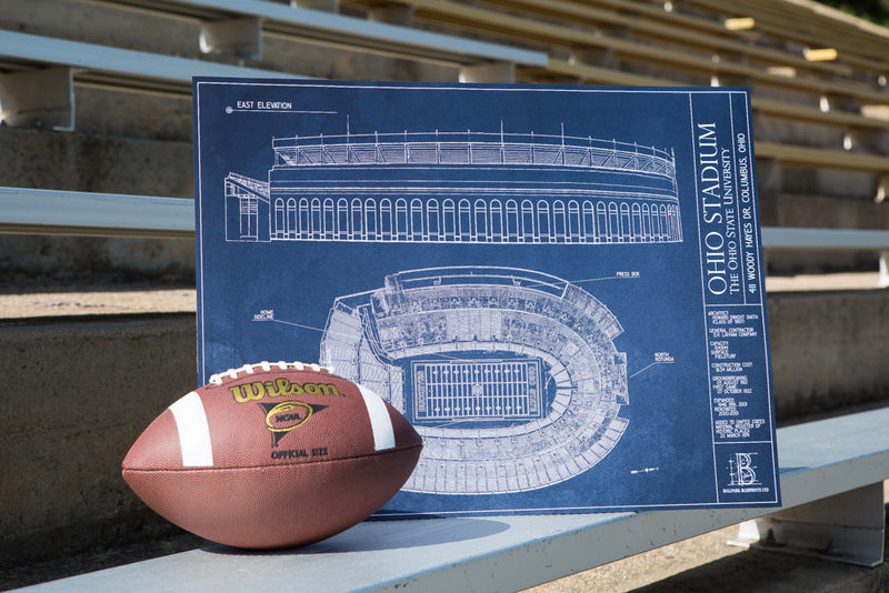 Our intricately detailed Ballpark Blueprints show off the spirit of Ohio Stadium, home to the Ohio State Buckeyes.