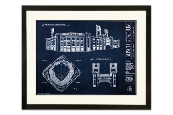 SALE - Busch Stadium - Small Framed Print (Black)