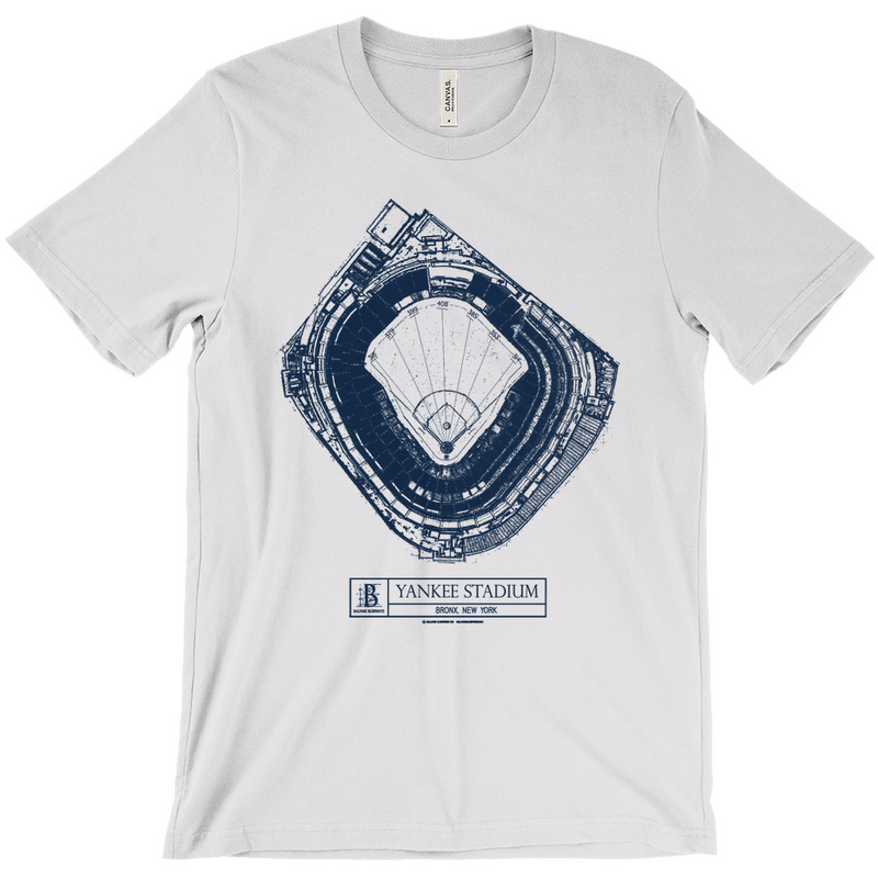 New York Yankees - Yankee Stadium (Gray) Team Colors T-Shirt – Ballpark  Blueprints