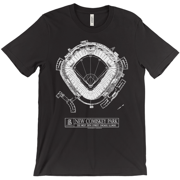 Chicago White Sox - New Comiskey Park (Black) Team Colors T-Shirt –  Ballpark Blueprints