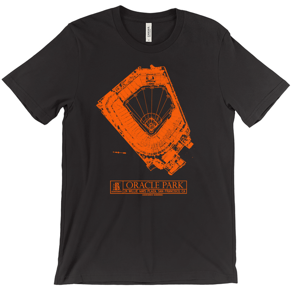 San Francisco Giants - Oracle Park (Black) Team Colors T-Shirt
