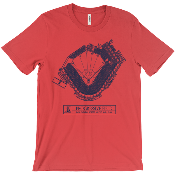 Cleveland Guardians - Progressive Field (Red) Team Colors T-Shirt