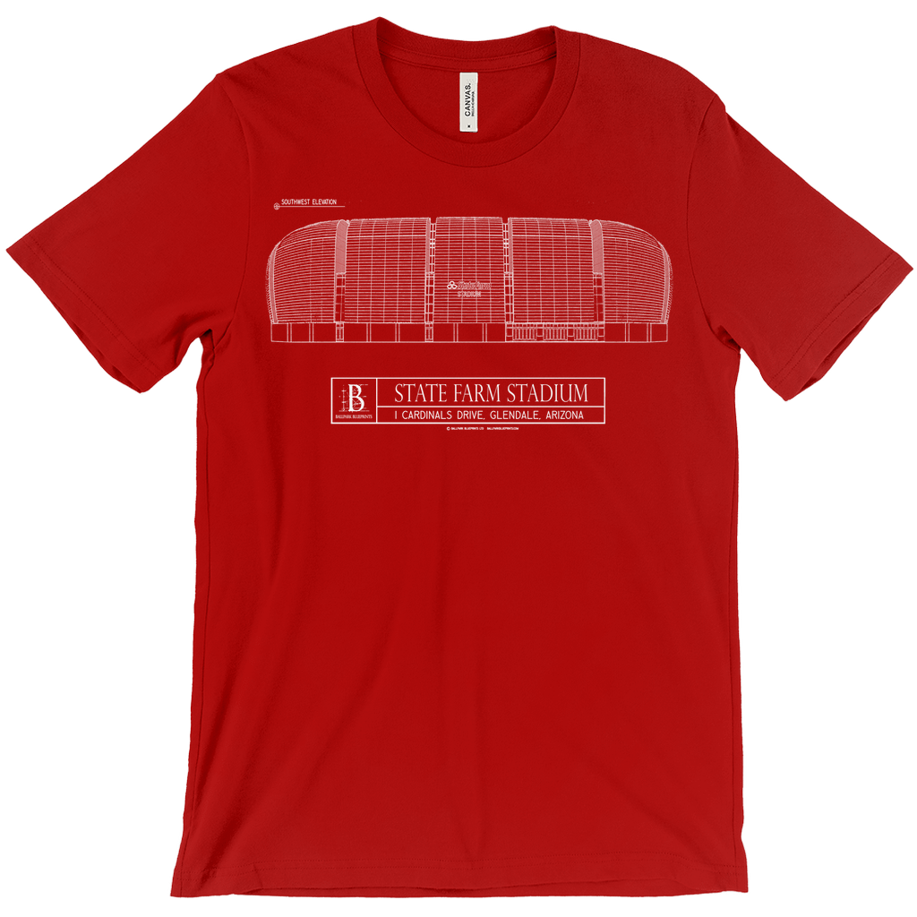 State Farm Stadium Unisex TShirts Ballpark Blueprints