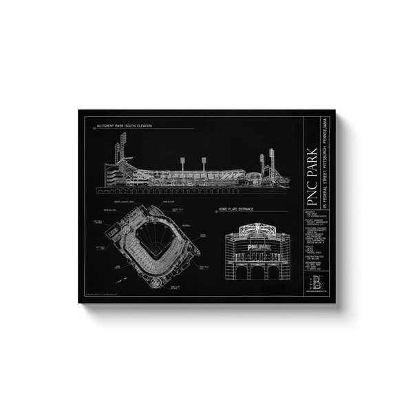PNC Park 18x24" Canvas Wrap - Black