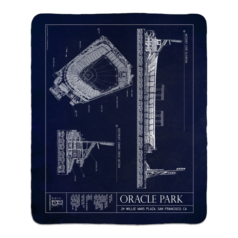 Oracle Park Fleece Sherpa Blanket