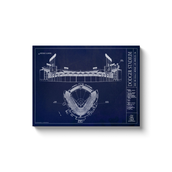 Los Angeles Dodgers - Dodger Stadium - Team Colors - 18x24" Canvas