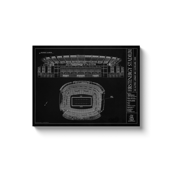 FirstEnergy Stadium 18x24" Canvas Wrap - Black