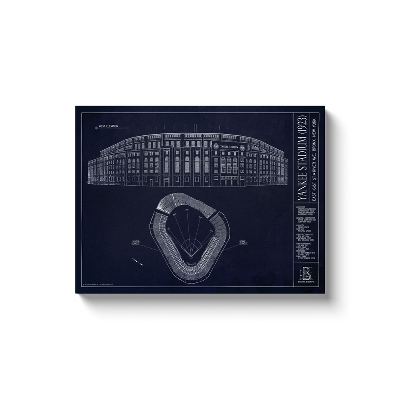 New York Yankees - Old Yankee Stadium - Team Colors - 18x24" Canvas