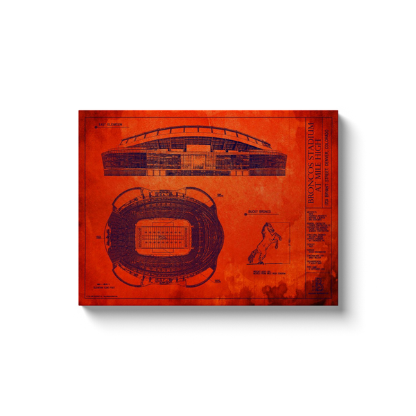 Denver Broncos - Broncos Stadium - Team Colors - 18x24" Canvas