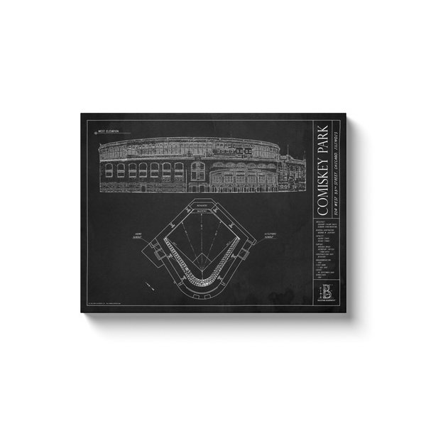 Chicago White Sox - Comiskey Park - Team Colors - 18x24" Canvas