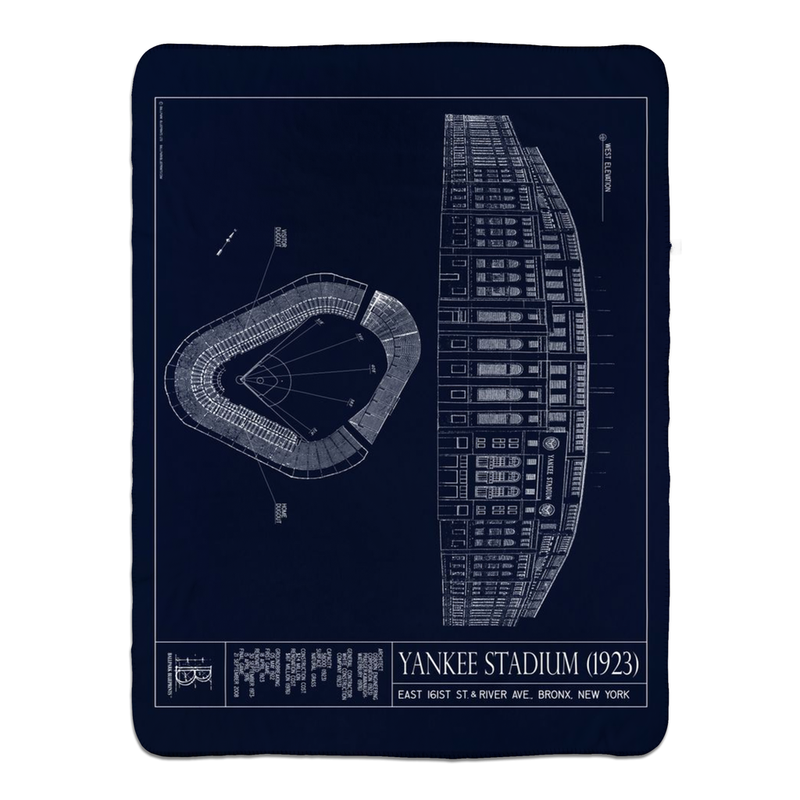 1923 Yankee Stadium Fleece Sherpa Blankets