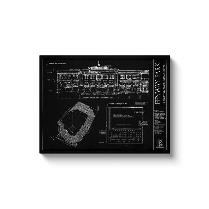 Fenway Park 18x24" Canvas Wrap - Black