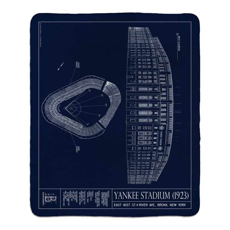 1923 Yankee Stadium Fleece Sherpa Blankets