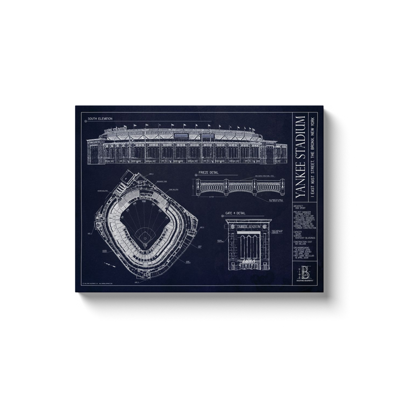 New York Yankees - Yankee Stadium - Team Colors - 18x24" Canvas