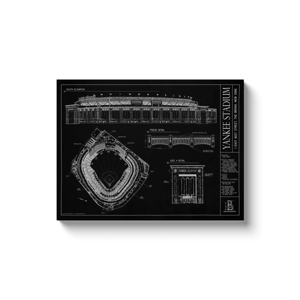 Yankee Stadium 18x24" Canvas Wrap - Black