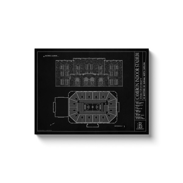 Cameron Indoor Stadium 18x24" Canvas Wrap - Black